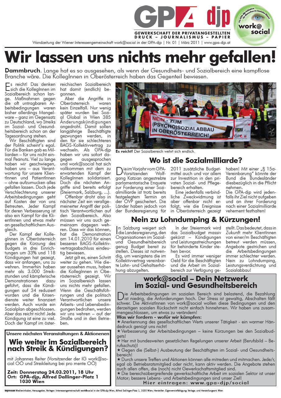 Wandzeitung work@social 1